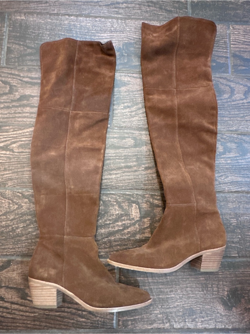 Steve Madden Brown Suede Over-the-Knee Lucca Boots 7.5